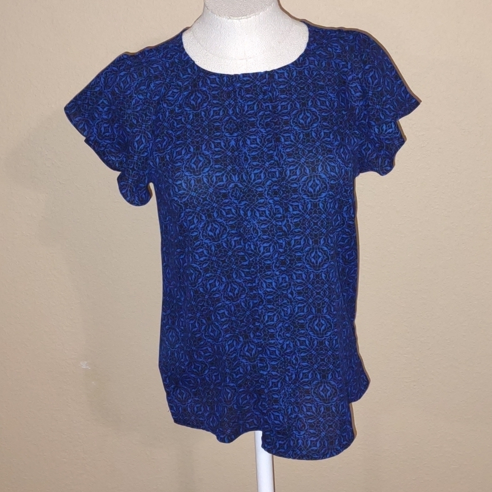 NWT Worthington Petite Flutter Sleeve Blouse Size PXS